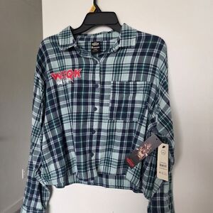New Stranger Things Cropped Flannel